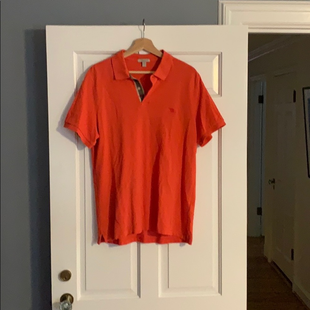 Burberry orange polo